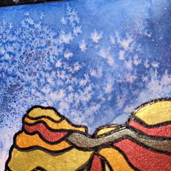 Unframed Original Art Watercolour & Gel Pen Waterscape of Islands & Ocean - Picture 6 of 7